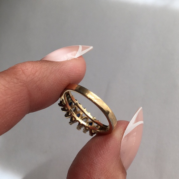 Sterling Marquise Tiara crown ring, Size 6